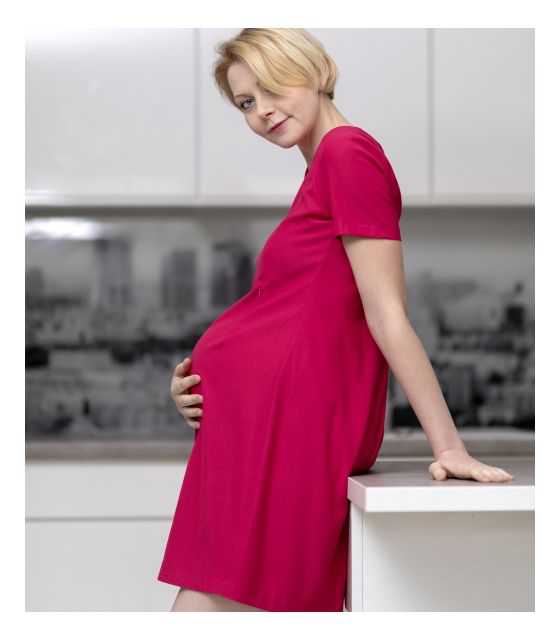 Sukienka ciążowa, do karmienia i po karmieniu- Elegant Pink Dress