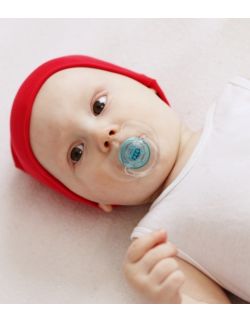 Bawełniana czapeczka niemowlęca - Czerwień BIMBS