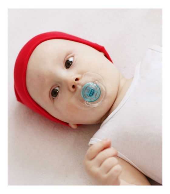 Bawełniana czapeczka niemowlęca - Czerwień BIMBS