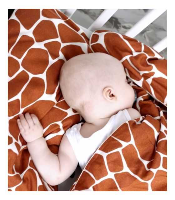 Bambusowa pościel dziecięca do łóżeczka - Żyraffa
