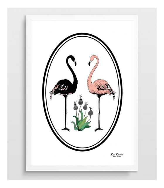 Plakat Flamingi format B2