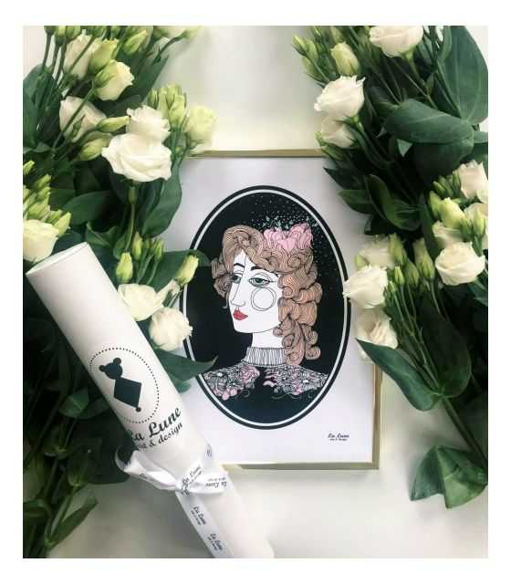 Plakat Dama z lilią
