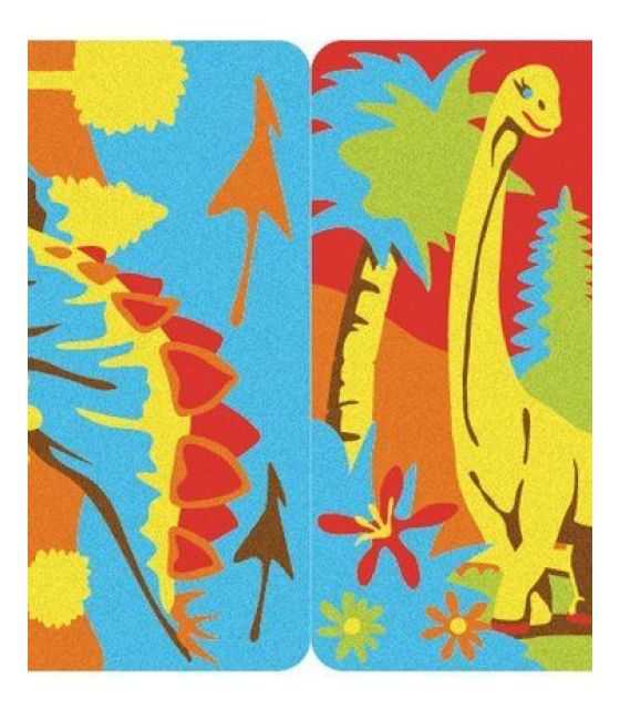 Zestaw do kolorowania magicznym piaskiem Dinozaury 5l+ SABBIARELLI