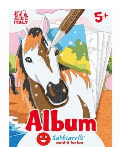 Album do kolorowania magicznym piaskiem Konie 5l+ SABBIARELLI
