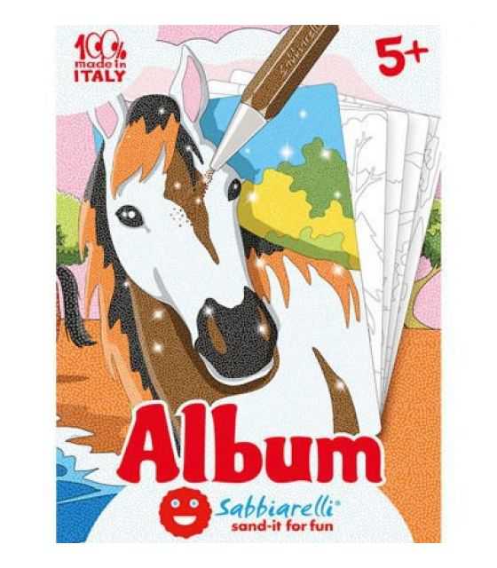 Album do kolorowania magicznym piaskiem Konie 5l+ SABBIARELLI