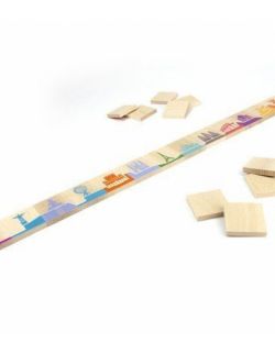 Drewniana gra edukacyjna Domino świat 5l+ MILANIWOOD