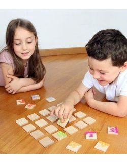 Drewniana gra edukacyjna Domino świat 5l+ MILANIWOOD
