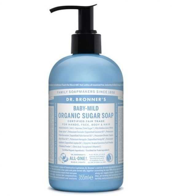 Mydło Organic Sugar Soap Dr. Bronner's baby mild 355 ml