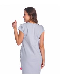 Szara sukienka ciążowa z bawełny organicznej