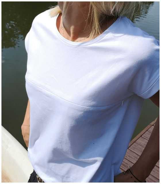Koszulka do karmienia piersią white