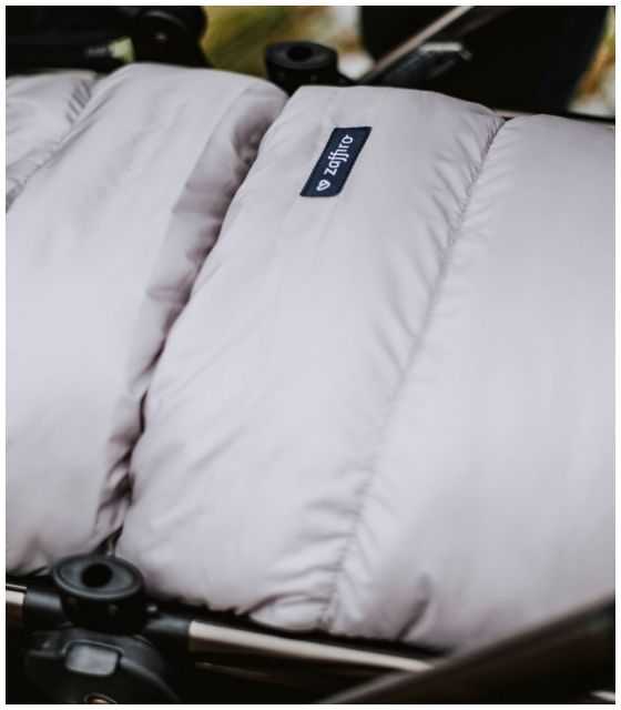 Regulowany śpiworek GrowUP 2.0 do wózka i fotelika z pluszem - Pastel Grey
