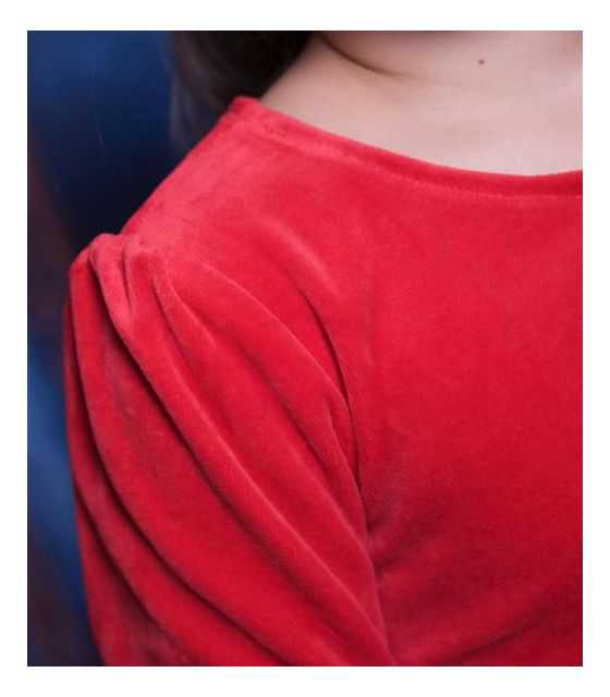 Cocco czerwona sukienka aksamitna dla dziewczynki