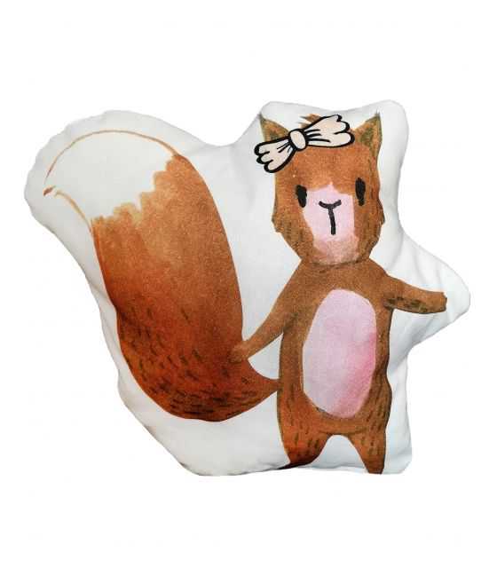 Poduszka dekoracyjna "wiewiórka z kokardką"