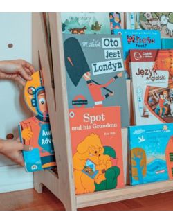 Biblioteczka Montessori – regał na książki dla dzieci HINGI Miru Naturalny