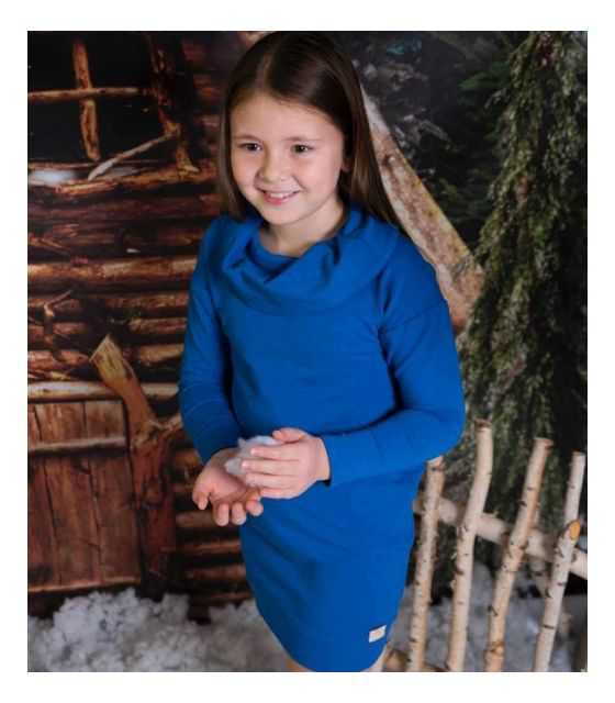 Granatowa sukienka tunika dla dziewczynki 