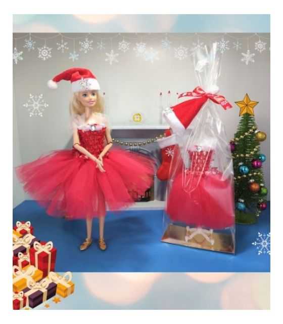 Edycja świąteczna sukienka dla lalki 