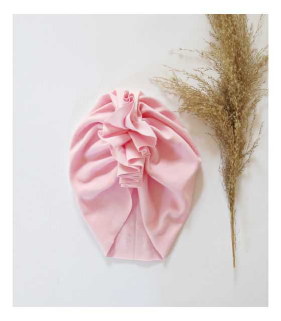 Turban baby pink | prążkowany | Supersoft