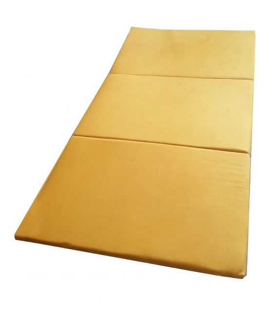 Materac gimnastyczny welurowy 180x100x5 żółty
