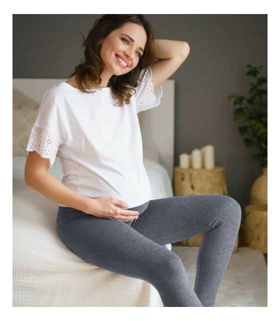 szare legginsy dla kobiet w ciąży