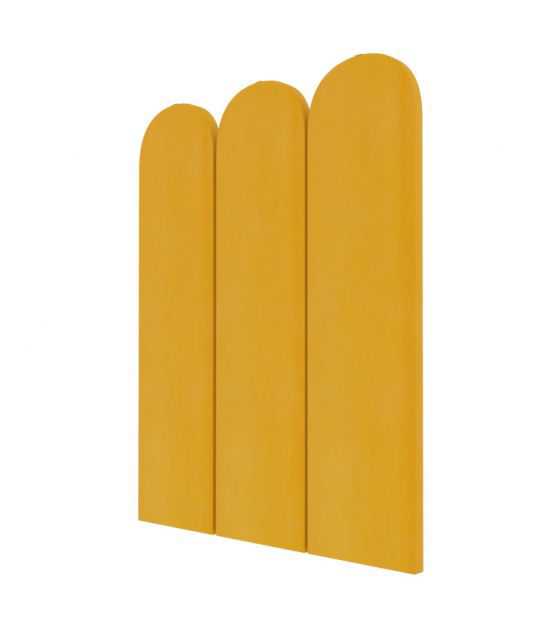 panel ścienny tapicerowany żółty