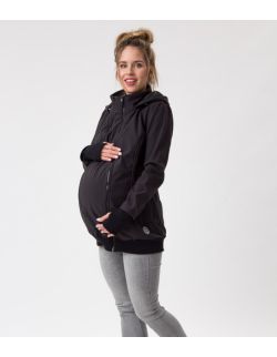 Kurtka softshell ciążowa oraz do noszenia dziecka NP17 - grafit