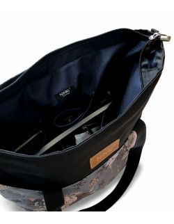 wodoodporna torba do wózka shopper (palmowe plastry - czarna)