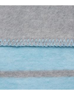 Koc bawełniany 75 x 100 cm Paski niebieskie z szarym