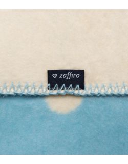 Koc bawełniany 100 x 150 cm Grochy niebieskie z ekri
