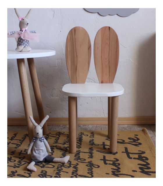 Krzesełko dziecięce królik color wood