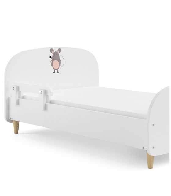 Łóżko Olli 140x70 białe - myszka