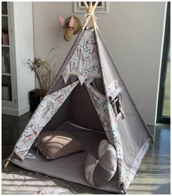 Safari – tipi, namiot dla dzieci z matą podłogową