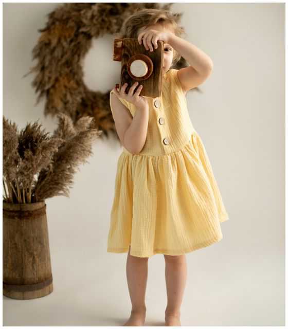 Sukienka muślinowa GAJA żółta (+5 innych kolorów)