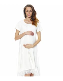 kobieca koszula ciążowa w kolorze białym