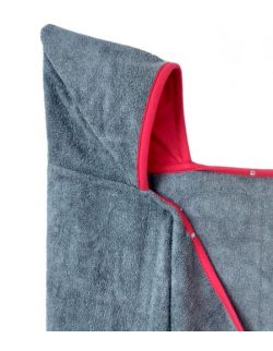 	Bambusowy ręcznik z kapturkiem - GREY&RED
