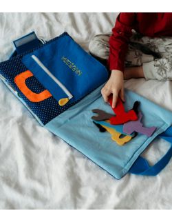 TimoSimo Książka książeczka sensoryczna dla chłopca 3+