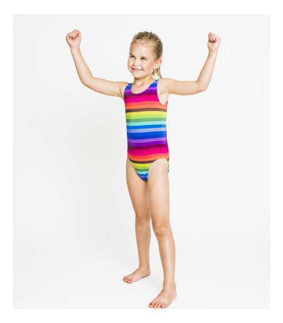Kostium, strój jednoczęściowy dla dziewczynki Poppy Rainbow