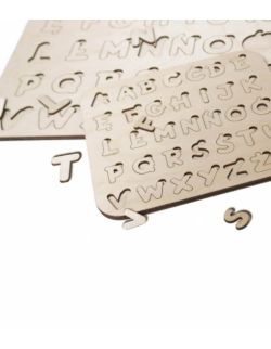 Drewniany alfabet - puzzle edukacyjne S