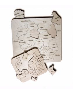 Mapa Polski- drewniane puzzle S