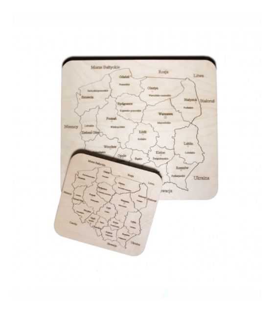 Mapa Polski- drewniane puzzle S
