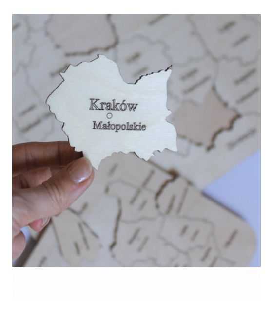 Mapa Polski- drewniane puzzle M
