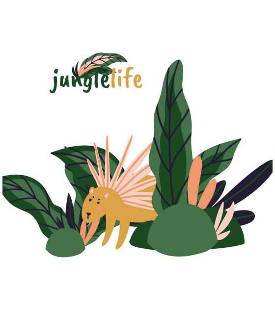 Naklejka złóżkownik Jungle Life porcupine