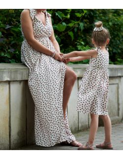 letnie sukienki dla mamy i córki z ramiączkami - BERRIES