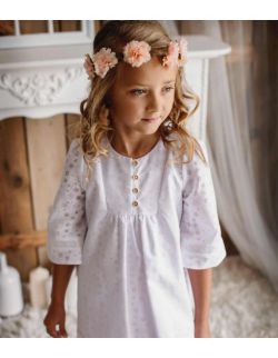 Sophie biała sukienka dla dziewczynki boho
