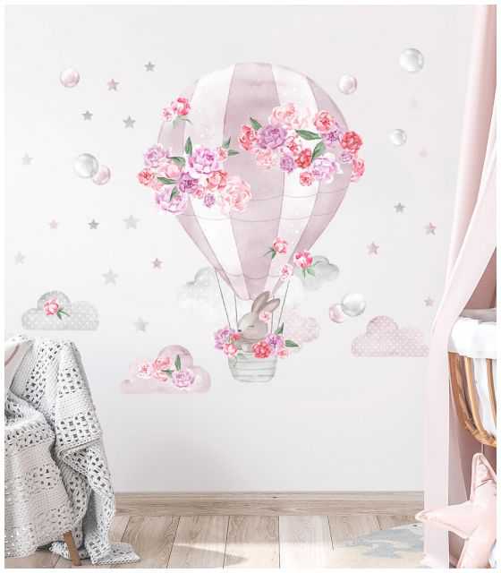 Naklejka balon różowy