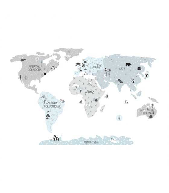 Naklejka MAPA świata - eco L 