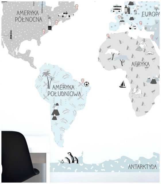 Naklejka MAPA świata - eco S