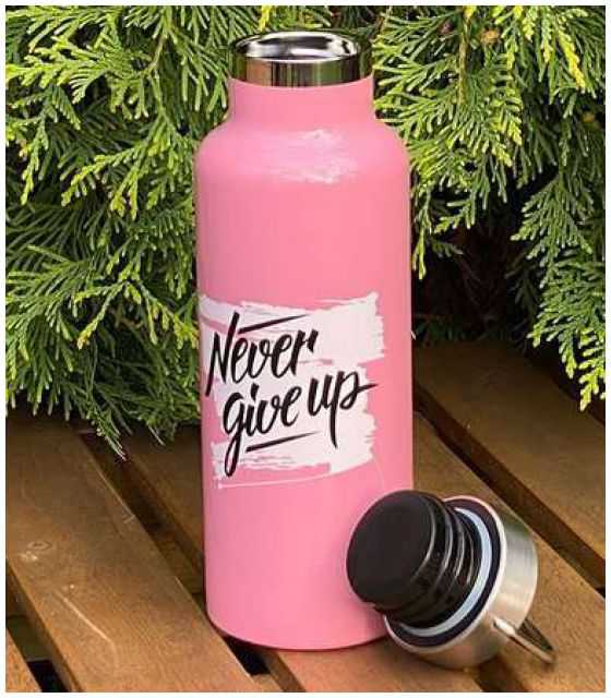 Butelka termiczna ze stali nierdzewnej Pink 0,5l H&H LIFESTYLE