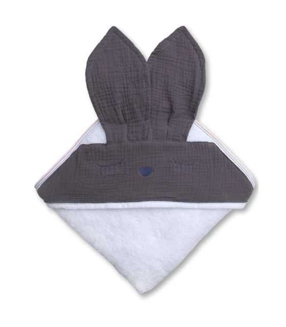 Hi Little One - Ręcznik z kapturem 100 x 100 SLEEPY BUNNY hooded bath towel Iron