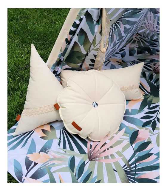 zestaw poduszek dżungla - strona z bawełny z motywem liści