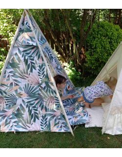 namiot tipi dżungla z matą, z dziećmi